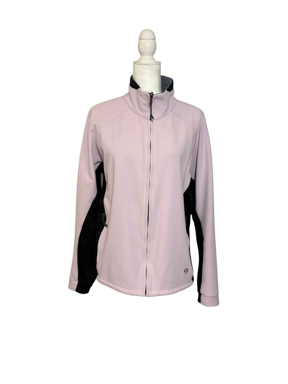 Mountain Hardwear pink and black fleece jacket with Windstopper technology - L